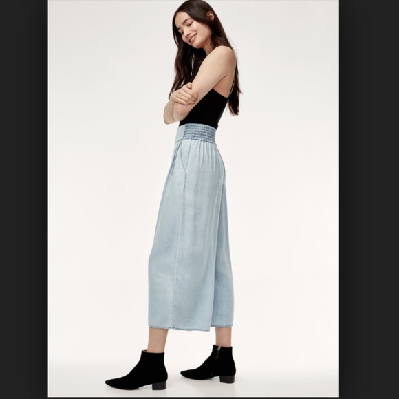 Aritzia Pants - Aritzia Azure Skies Light Denim Culottes